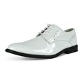 Bruno Marc Mens Oxford Shoes Lace Up Leather Lined Classic Brogue Dress Shoes PRINCE-16 WHITE/PAT Size 12