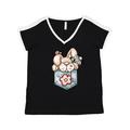 Inktastic Jean Pocket Bunny Rabbit Adult Women's Plus Size V-Neck Female