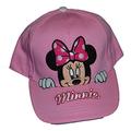 Authentic Disney Minnie Mouse Peeking Girls Baseball Hat Cap (Pink)