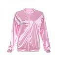 Cocloth Women Long Sleeve Letter Pink Jackets Outwear Slim Festive Stage Jacket Coats