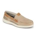 Dockers Mens Tiller Leather Casual Slip-on Loafer Boat Shoe with NeverWet