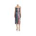 Aidan by Aidan Mattox Womens Sequined Striped Cocktail Dress