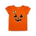 Way to Celebrate Toddler Girls' Halloween Pumpkin T-Shirt, Orange