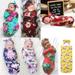 0-6Months 100% Cotton Swaddle Blanket Newborn Baby Girls Infant Wrap Sleeping Bag Sleepsack +Headband Photography