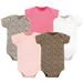 Hudson Baby Baby Girl Cotton Bodysuits, 5-Pack