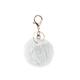 HEMOTON 1PC 8cm Imitation Rabbit Fur Ball Lovelty Charm Key Chain Pendant for Car Key Ring Purse Bag Decor (White)