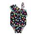 Frecoccialo Baby Girls Swimsuit 2 Pieces/One Pieces Polka Dot Ruffled Swimwear