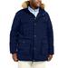 Tommy Hilfiger Menâ€™s Big & Tall Long Parka Jacket with Faux Fur Hood (Navy, 3XL)