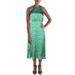 Betsey Johnson Womens Satin Dot Print Midi Dress