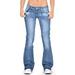Womens Bootcut Stretch Denim Pants Ladies Casual Low Waist Flared Jeans Trousers