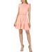 Allegra K Junior's Ruffle Trim Sleeveless Tie Waist A-Line Dress