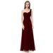 Ever-Pretty Women's Plus Size One Shoulder Evening Dresses 09768J for Juniors Burgundy US23