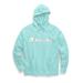 Champion Womens Powerblend Fleece Pullover Hoodie, M, Chainstitch Amazing Aqua