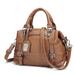 Women Large PU Leather Handbag Tote Purse Shoulder Evening Bag Adjustable Satchel Zipper Open