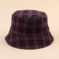 Meterk Bucket Hat Double Side Sun Hat Vintage Plaid Foldable Sun-Proof Fisherman Caps for Travel Hiking Outdoor Beach Holiday