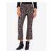 FREE PEOPLE Womens Black Printed Cropped Formal Pants Size 10