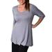 24seven Comfort Apparel Womens Plus Size Elbow Sleeve Tunic, P011204, Made in USA