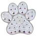 Navika Paw Swarovski Crystal Ball Marker with Hat Clip (White)