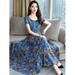 Floral Dresses for Women Flowy Homecoming Cocktail Dress Casual Beach Sun Dress