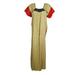 Mogul Women Beige Maxi Dress Buti Print Sleepwear Loose Nightwear Caftan Dress XL