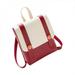 Contrast Color Button Change Pockets Messenger Bag Ladies Lychee Pattern Korean Version Shoulder Crossbody Bags for