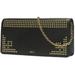Ralph Lauren Newbury Gold Stud & Black Leather Clutch / Shoulder Bag Brand New