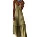 Sexy Dance Plus Size Women Party Holiday Maxi Dresses Gradient Color V Neck Long Dress Summer Boho Pleated Sundress