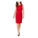 Kasper Womens Sleeveless Knee-Length Sheath Dress