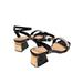 Wazshop Women's Low Chunky Heel Sandals Open Toe Ankle Strap Dress Shoes