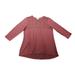 Status by Chenault Womens Size X-Large Embroidered Neckline 3/4 Sleeve Blouse, Dusty Rose