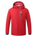 CVLIFE Men's Heated Jacket Full Zip with Detachable Hood (Power Bank is Not Included) Winter Body Warmer Unisex Women Lightweight Heating Coat Clothing