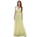 Ever-Pretty Womens Elegant Plus size Tulle Cocktail Party Dresses for Women 07303 Yellow US4