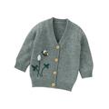 Mlpeerw Newborn Baby Long Sleeve Embroidery Coat Winter Fashion Knit Jacket for Baby Girls Boys