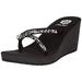 yellow box women's gateway wedge flip flop, black pewter, 8.5 m us