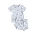 JBEELATE Newborn Baby Boys Girls Summer Shorts Set Short Sleeve T-Shirts Tops Jogger Shorts Outfit 2Pcs Set