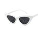 Polarized Sports Sunglasses Driving Glasses Retro Triangle Cat Eye Sunglasses UV400 Clean Vision Glasses Eyewear Valentine's Day Gift Bright White with Gray Lens