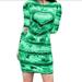 Alloet Women Heart Print Long Sleeve Dress Bodycon Hip-wrapped Dress