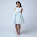 Sweet Kids Little Girls Blue Embroidered Organza Easter Occasion Dress 2-6