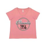 Inktastic Classic 1956 Birth Year Adult Women's Plus Size V-Neck Female Mauve 4X