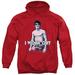 Bruce Lee Lee Works Out Adult Pullover Hoodie Sweatshirt Red