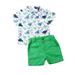 Dewadbow 2PCS Toddler Kid Baby Boy Shirt Tops+Pants Shorts Beach Clothes Outfit Summer