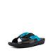 Fitflop Women's Reagan Rope Silp On Slide Sandals Black Blue Leather Slide (7, All Black)