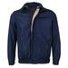 Men's Microfiber Golf Sport Water Resistant Zip Up Windbreaker Jacket BENNY (Navy / Khaki,XL)