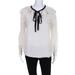 Pre-ownedTory Burch Womens Diana Top Cream Black Size 4 10800477