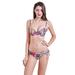 Women's 2 Piece Push Up Padded Swimsuit Retro Floral Print Bathing Suits Swimwear Side Tie Hipster Bikini Swimsuit Bottom