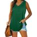 BrilliantMe Women's Basic Tank Tops Sleeveless V Neck Solid Color Casual Summer Shirts Top