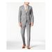 KENNETH COLE Mens Gray Slim Fit Stretch Suit 48 LONG