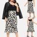 Women's Casual Leopard Print Skirt Ruffle Ruched Cross Hem Slim Long Skirt
