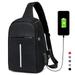 Andoer Men Sling Bag Shoulder Chest Crossbody Bag Sling Backpack Travel Daypack with USB Charging Port