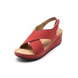 Wazshop Women Peep-Toe Ankle Platform Wedges Heeled Sandals Women's Thong Wedge Sandal